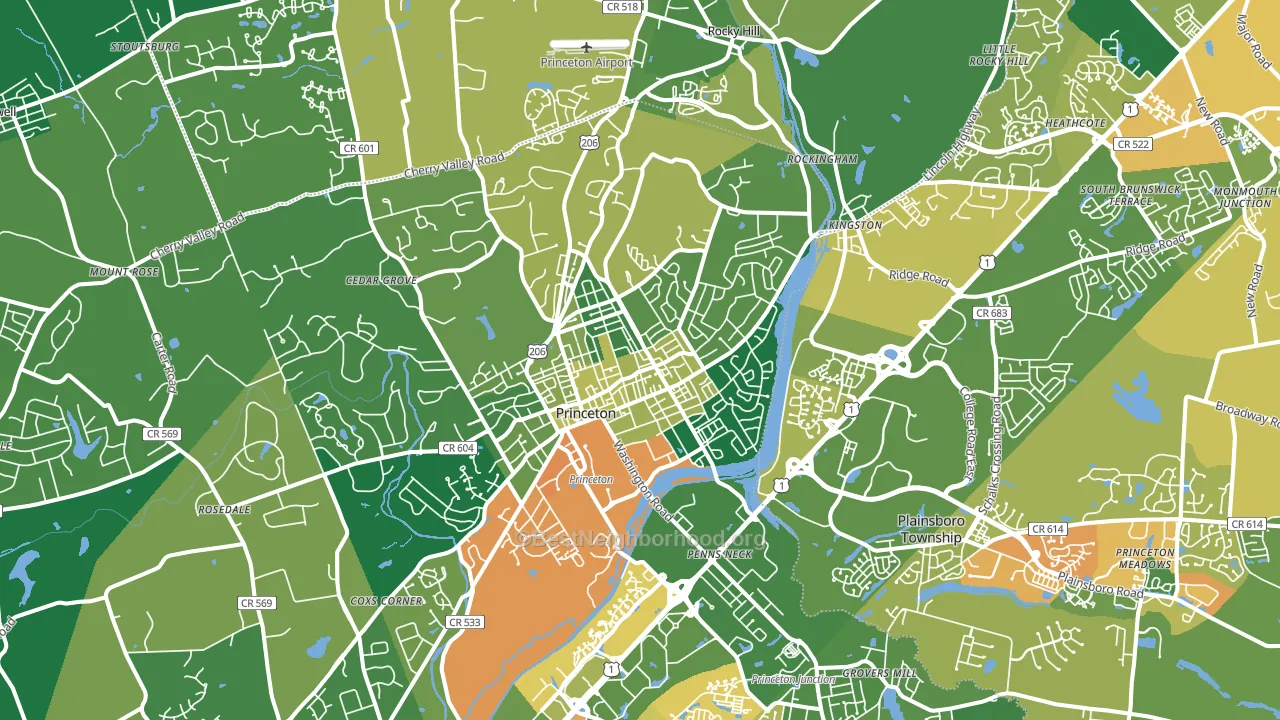 Princeton, NJ block-group voter-turnout map