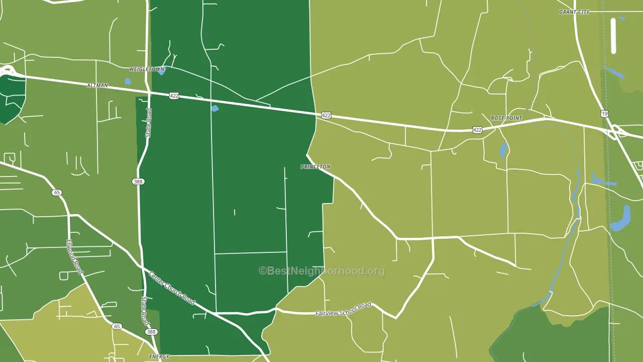 Princeton, PA block-group voter-turnout map