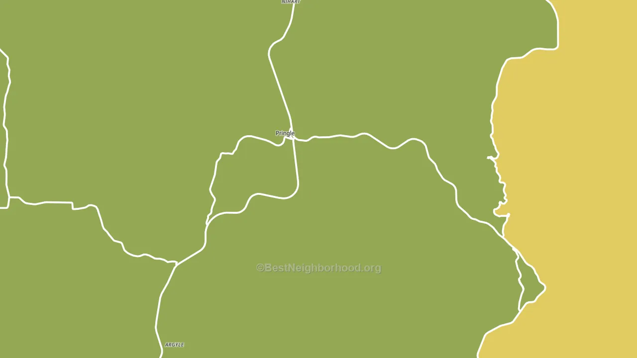 Pringle, SD block-group voter-turnout map