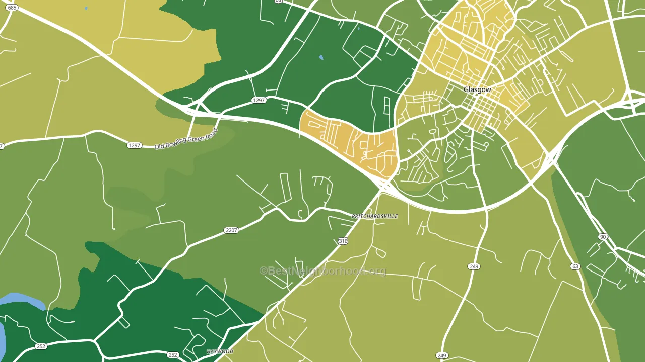 Pritchardsville, KY block-group voter-turnout map