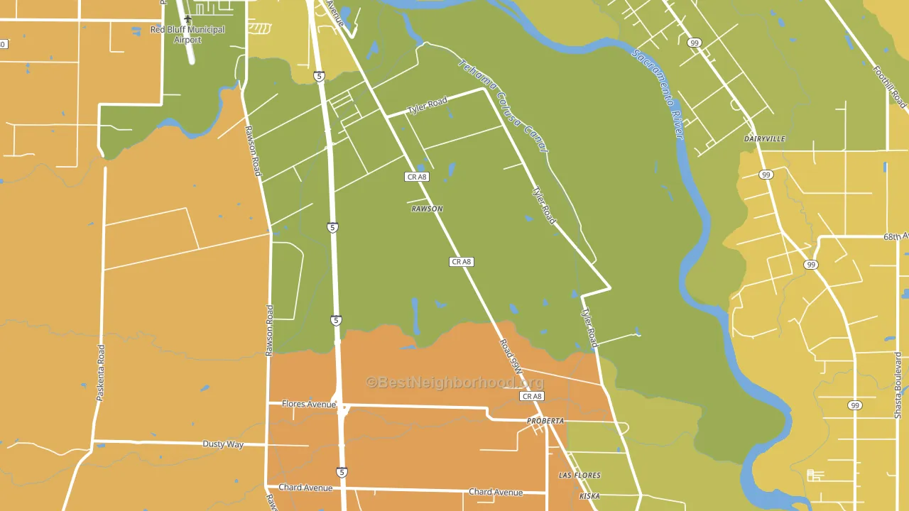 Proberta, CA block-group voter-turnout map