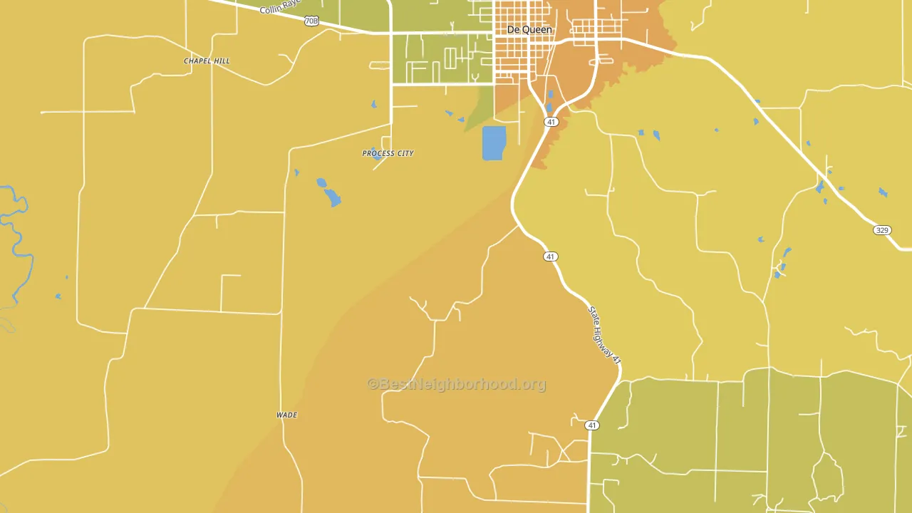 Process City, AR block-group voter-turnout map