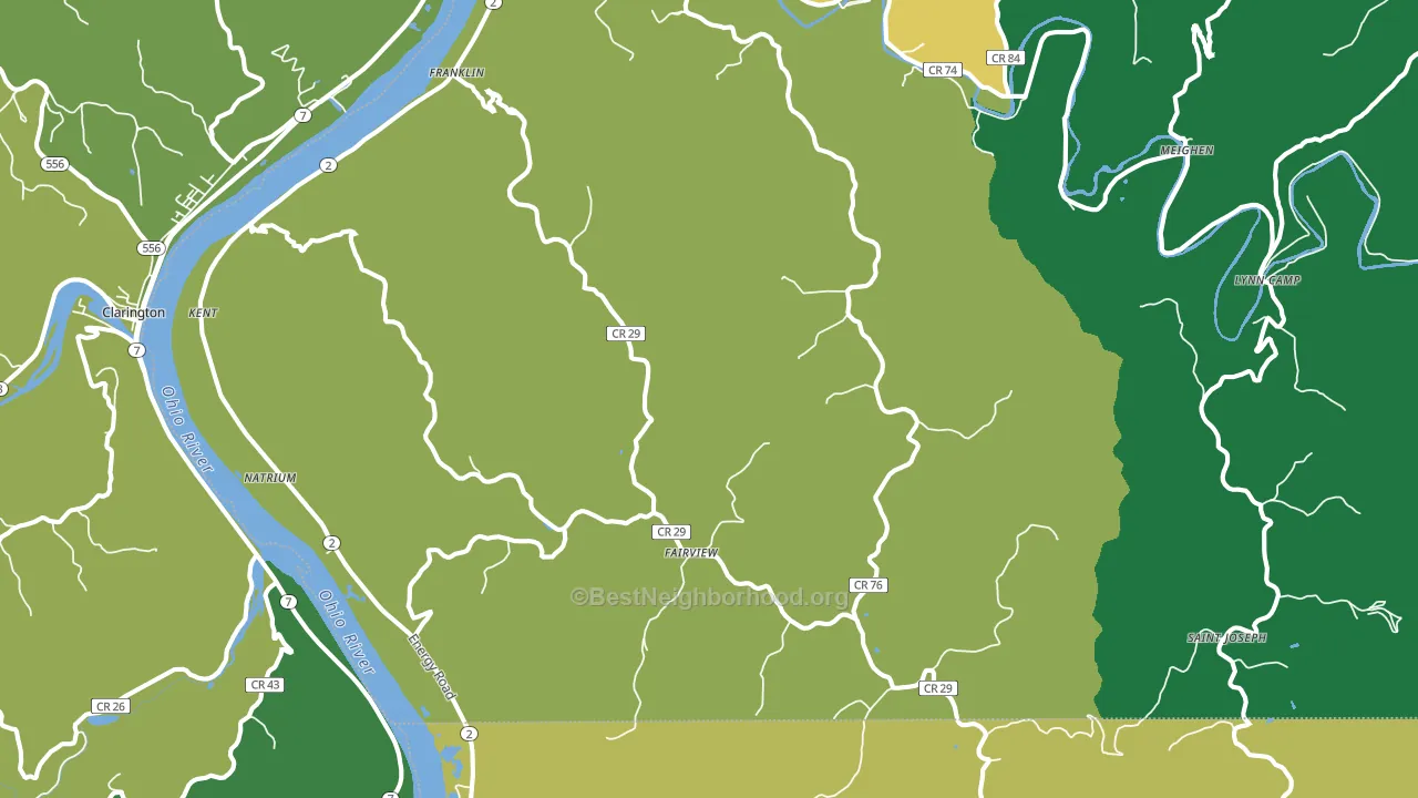 Proctor, WV block-group voter-turnout map