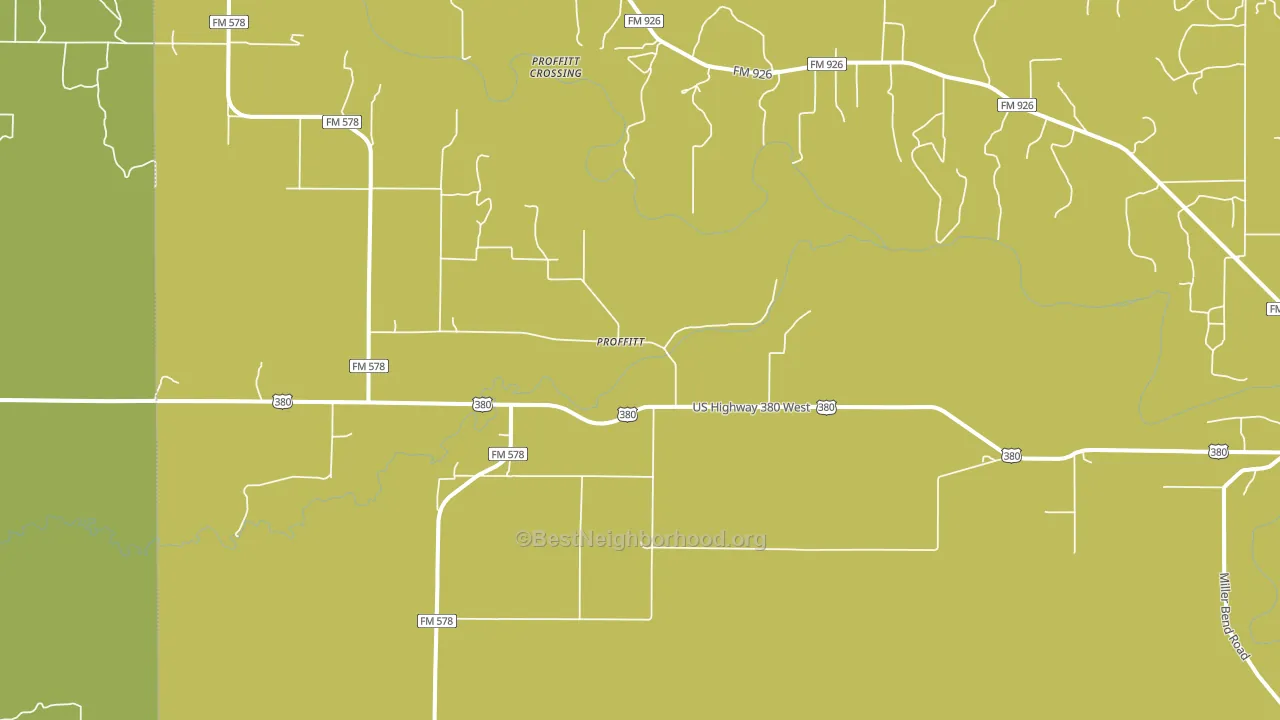 Proffit, TX block-group voter-turnout map