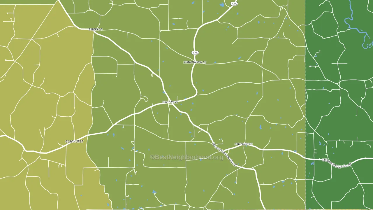 Progress, MS block-group voter-turnout map