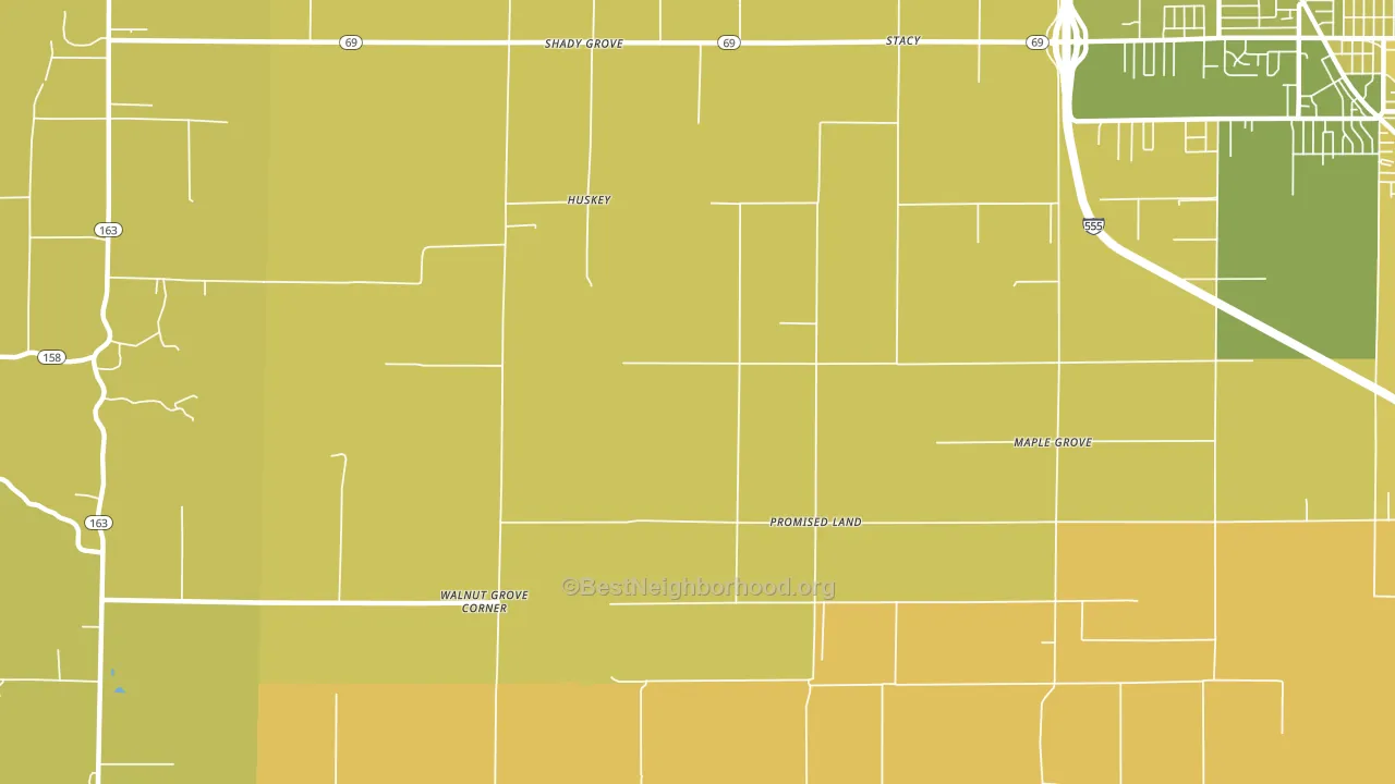 Promised Land, AR block-group voter-turnout map