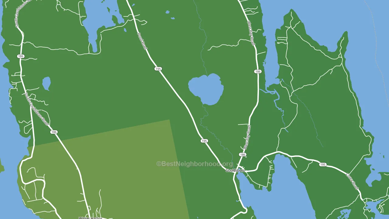 Prospect Harbor, ME block-group voter-turnout map