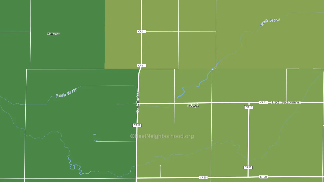 Prosper, ND block-group voter-turnout map