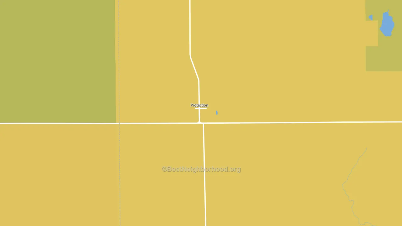 Protection, KS block-group voter-turnout map