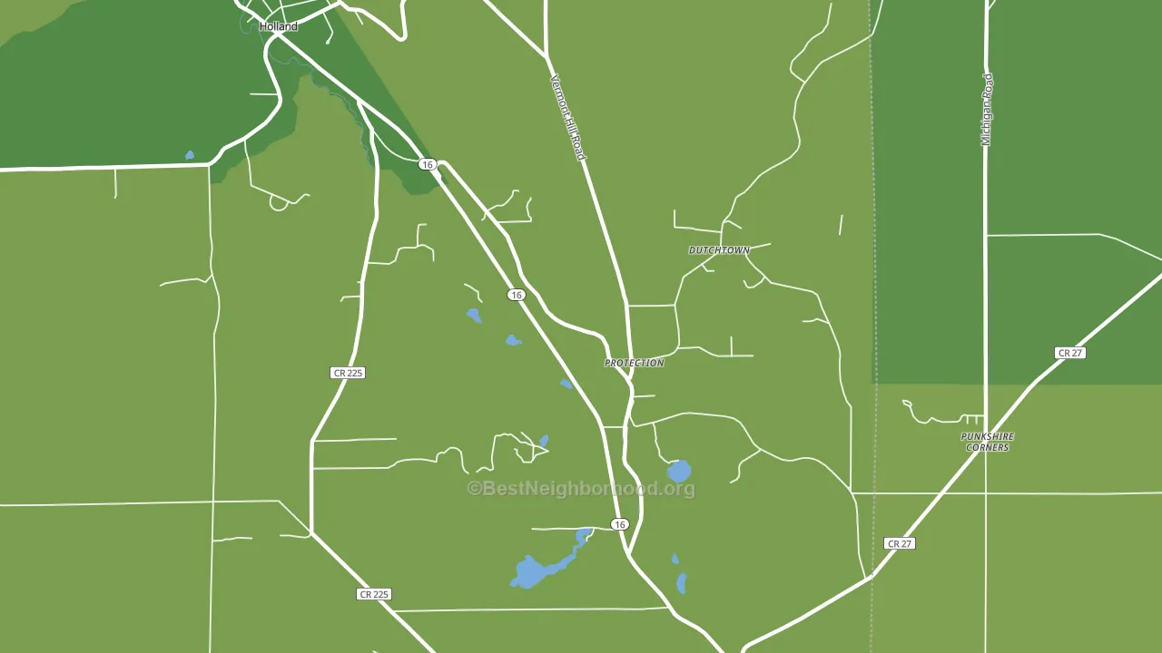 Protection, NY block-group voter-turnout map