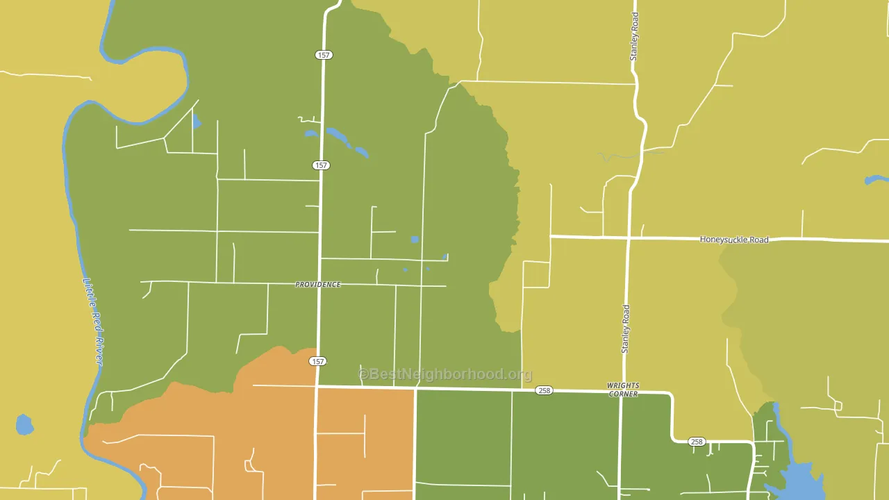 Providence, AR block-group voter-turnout map