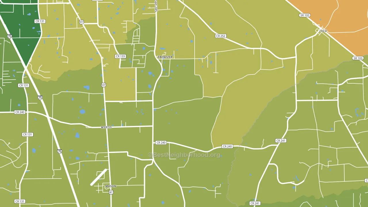 Providence, FL block-group voter-turnout map
