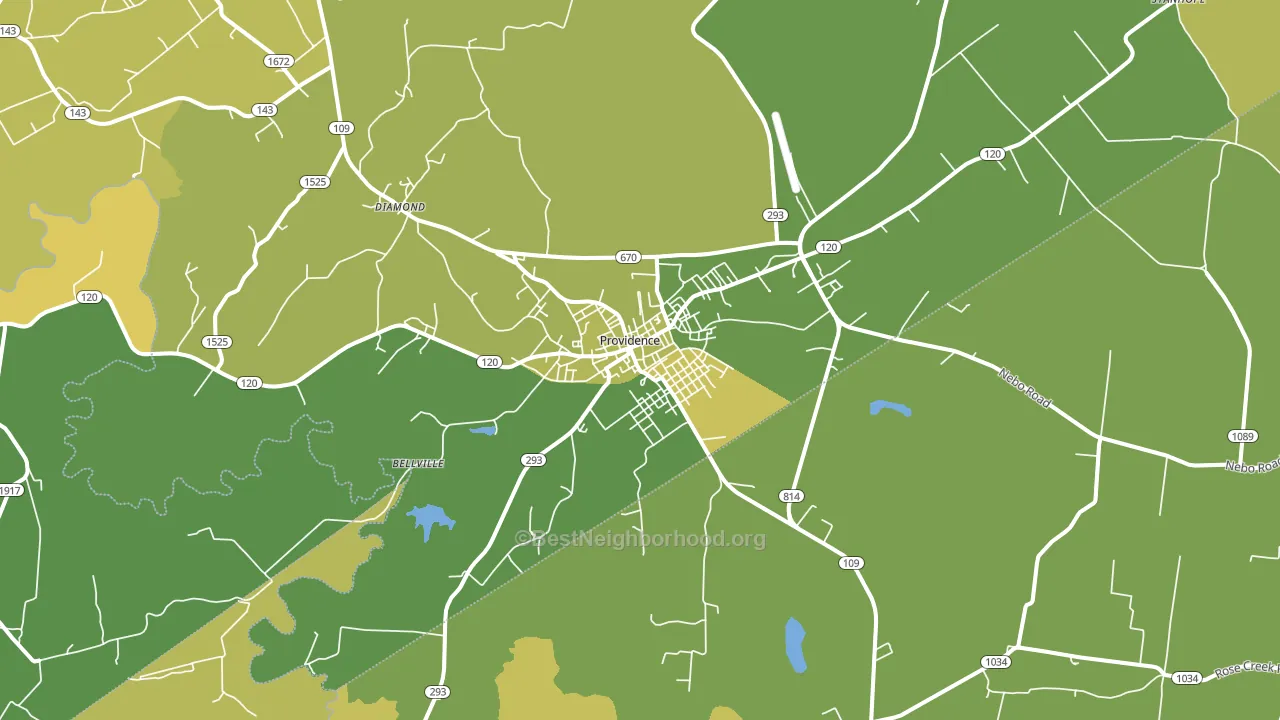 Providence, KY block-group voter-turnout map