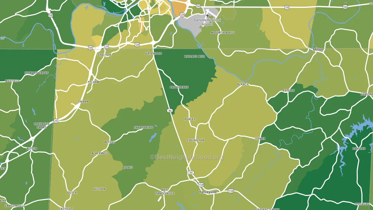 Providence, NC block-group voter-turnout map