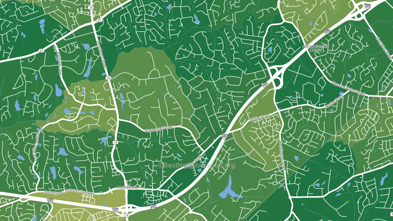 Providence Plantation, Charlotte, NC block-group voter-turnout map
