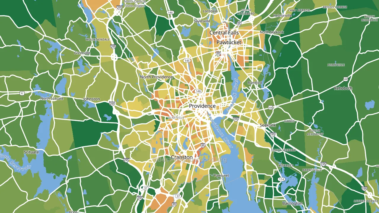 Providence, RI block-group voter-turnout map
