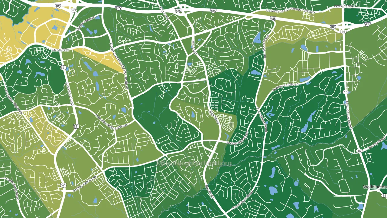 Provincetowne, Charlotte, NC block-group voter-turnout map