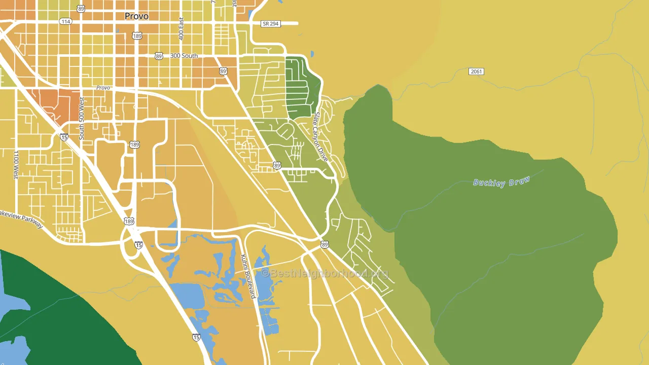 Provo South, Provo, UT block-group voter-turnout map