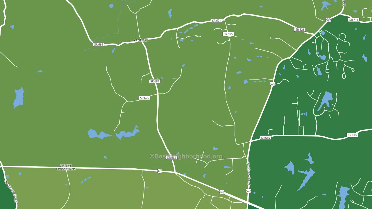 Provost, VA block-group voter-turnout map