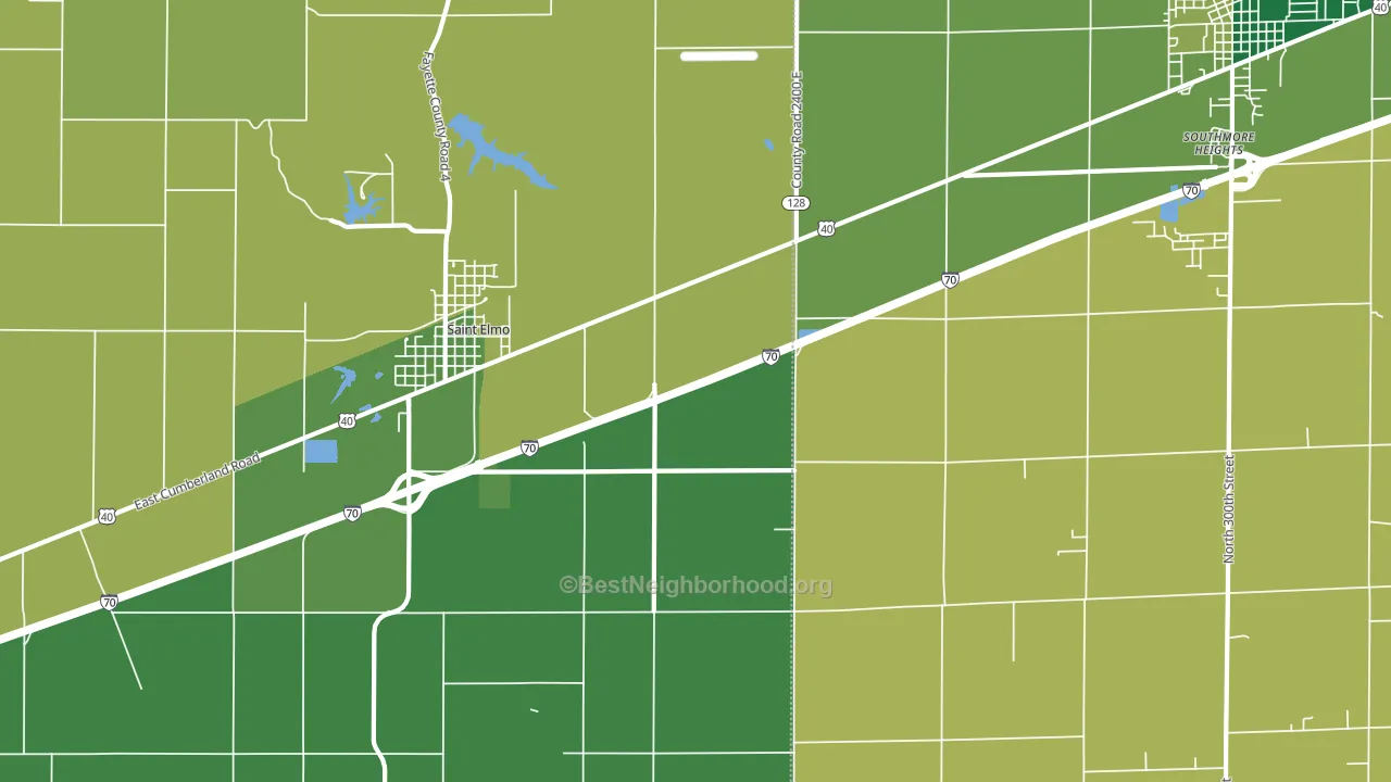 Pruett, IL block-group voter-turnout map