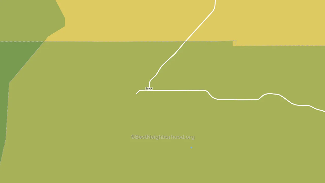 Pryor, MT block-group voter-turnout map