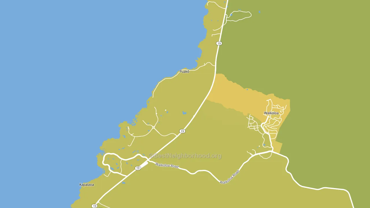 Puako, HI block-group voter-turnout map