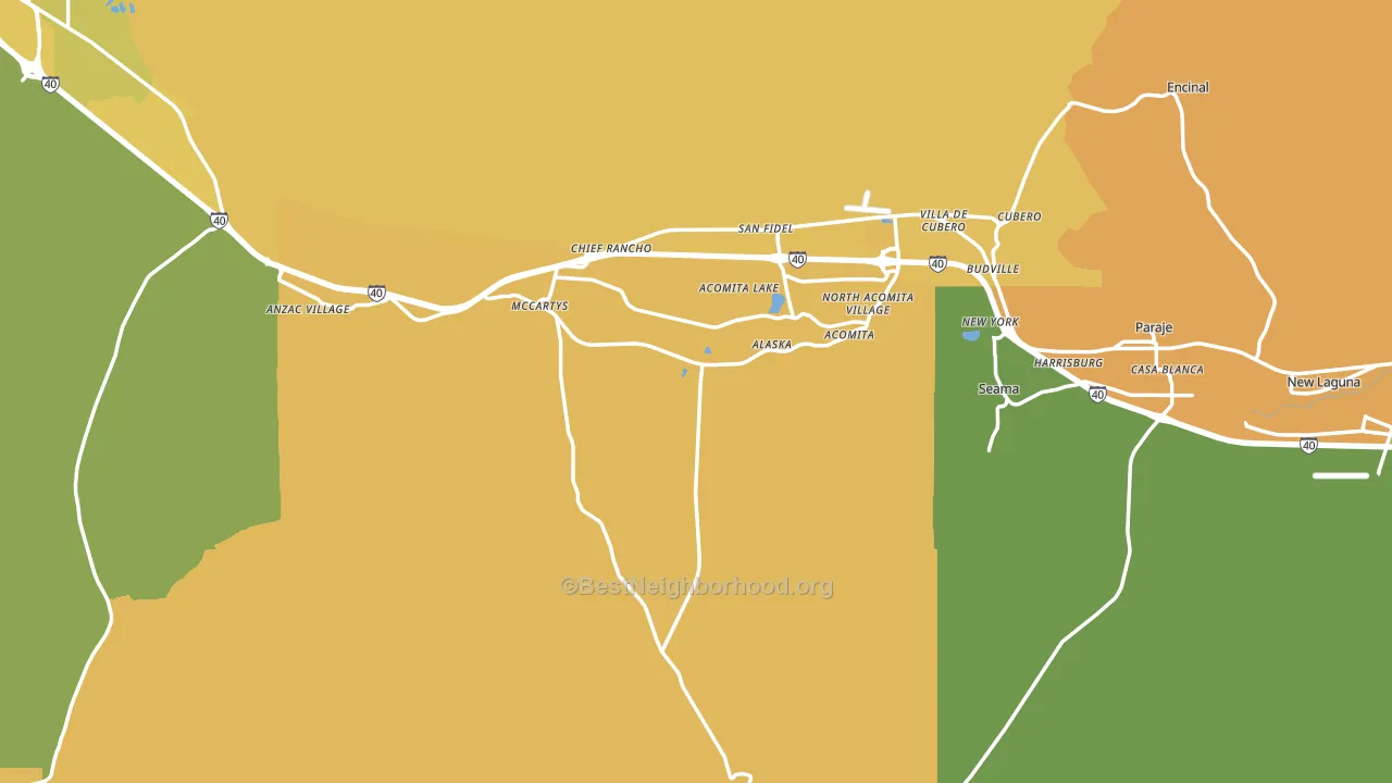 Pueblo Of Acoma, NM block-group voter-turnout map