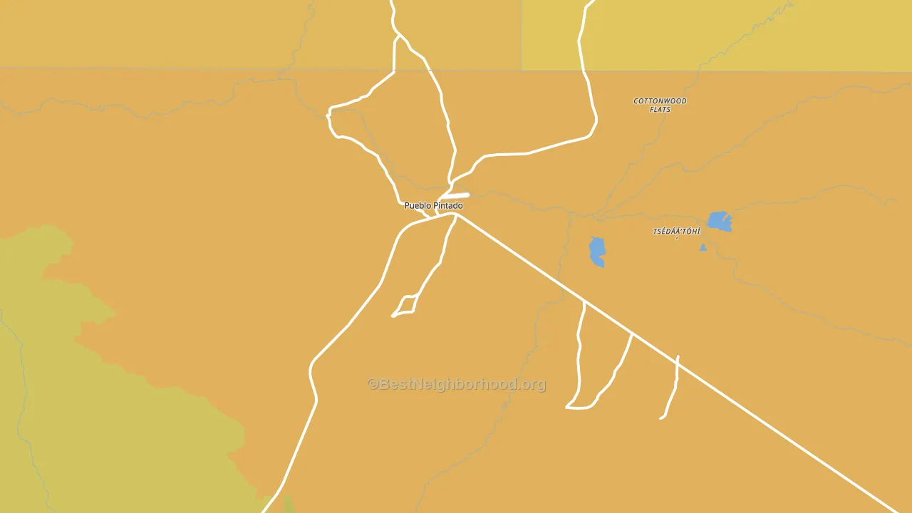 Pueblo Pintado, NM block-group voter-turnout map