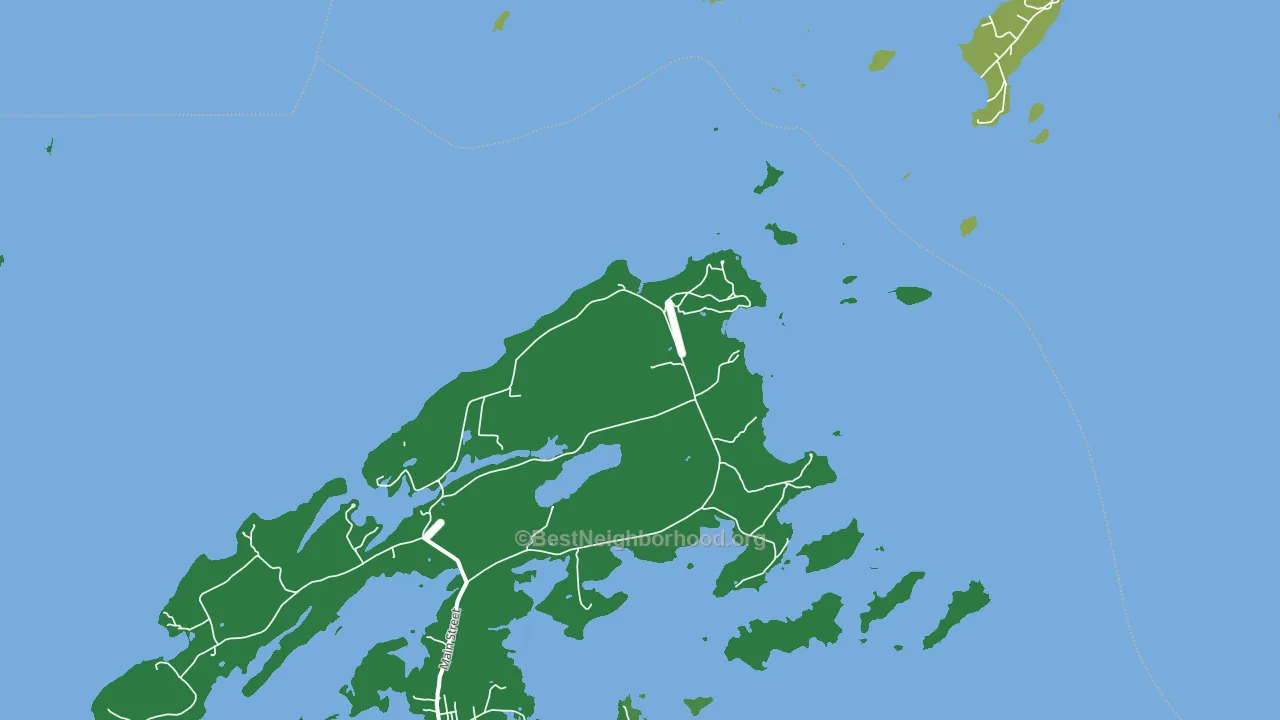 Pulpit Harbor, ME block-group voter-turnout map