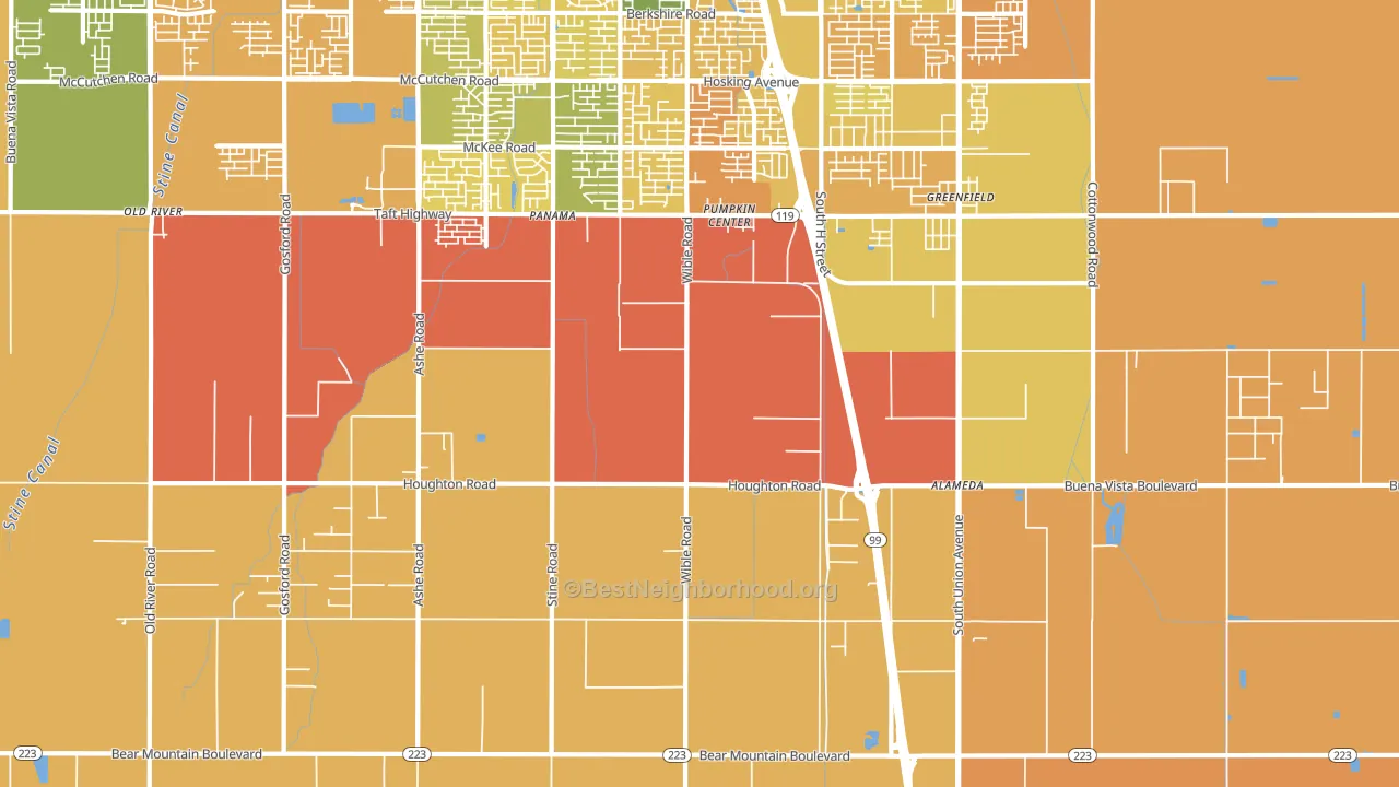 Pumpkin Center, CA block-group voter-turnout map