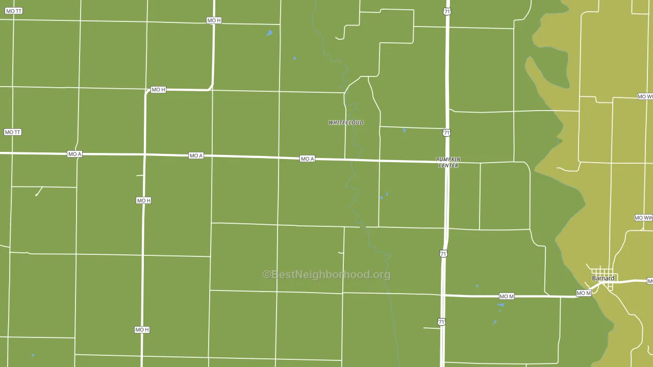 Pumpkin Center, MO block-group voter-turnout map