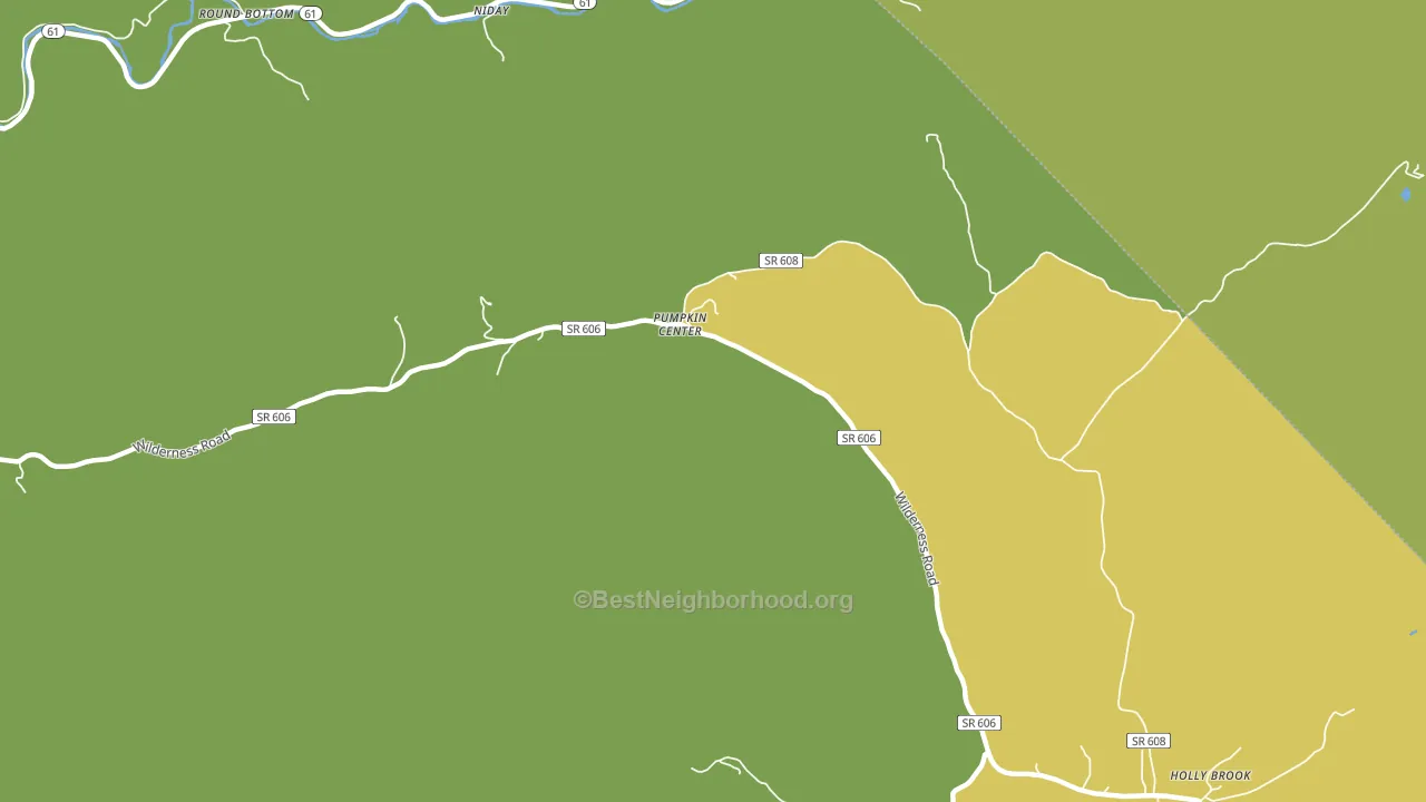 Pumpkin Center, VA block-group voter-turnout map