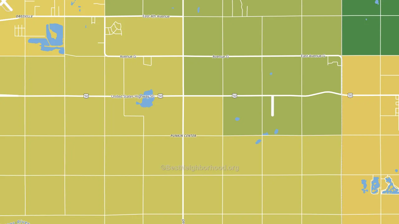 Punkin Center, KS block-group voter-turnout map