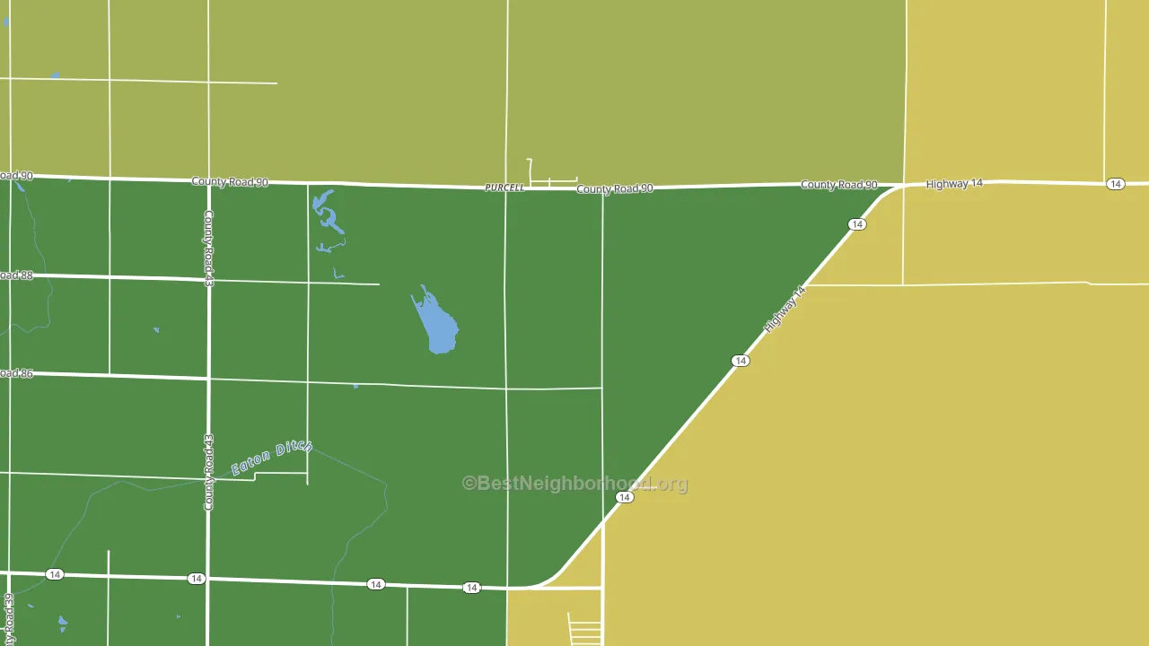 Purcell, CO block-group voter-turnout map
