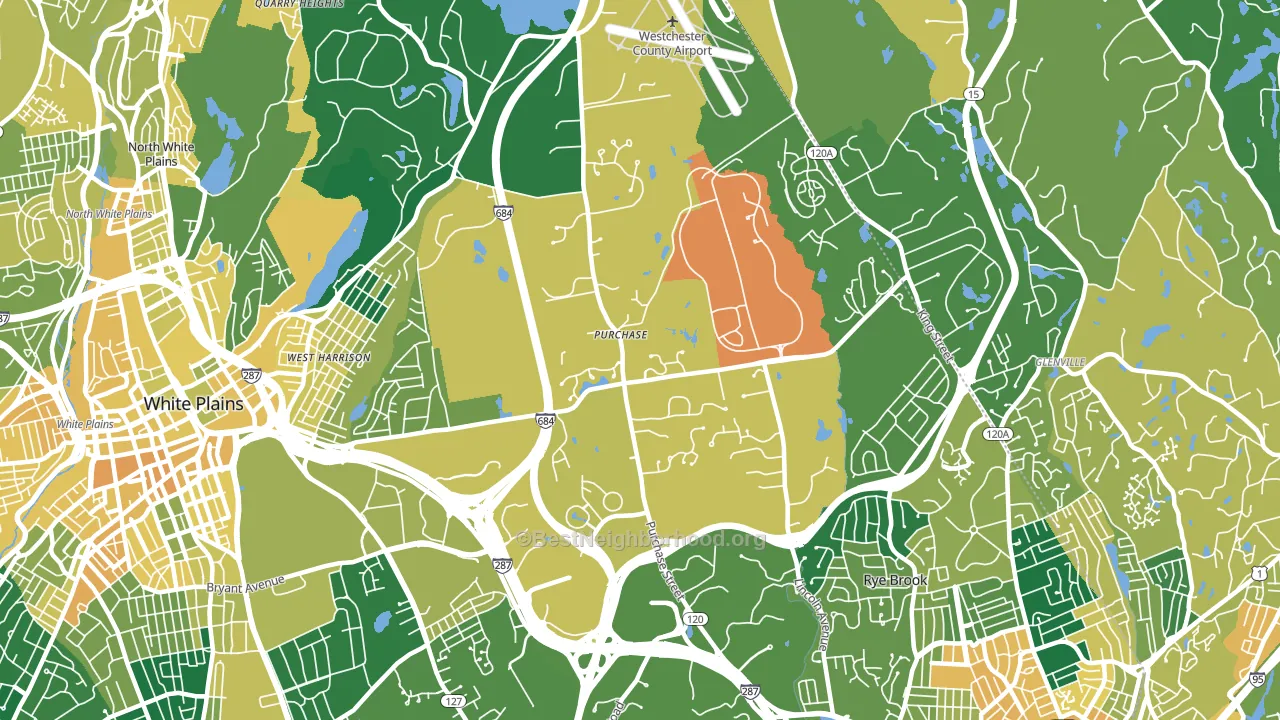 Purchase, NY block-group voter-turnout map