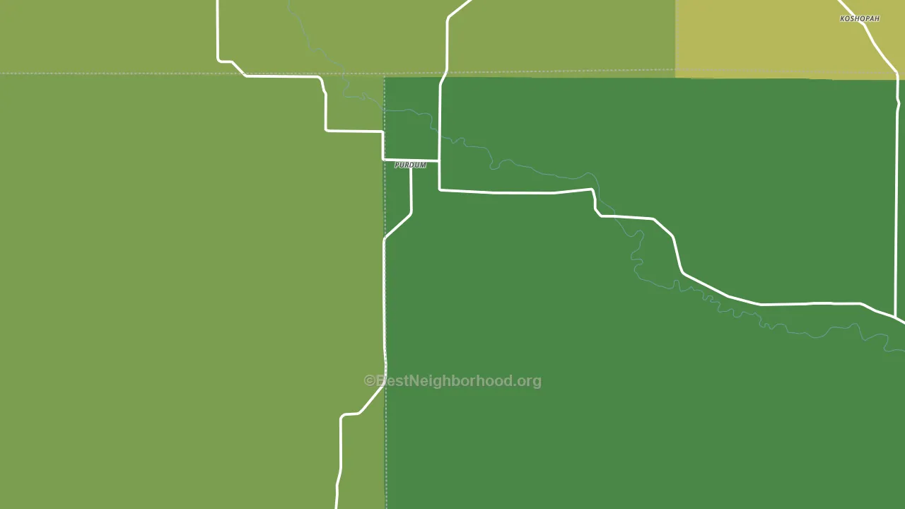 Purdum, NE block-group voter-turnout map