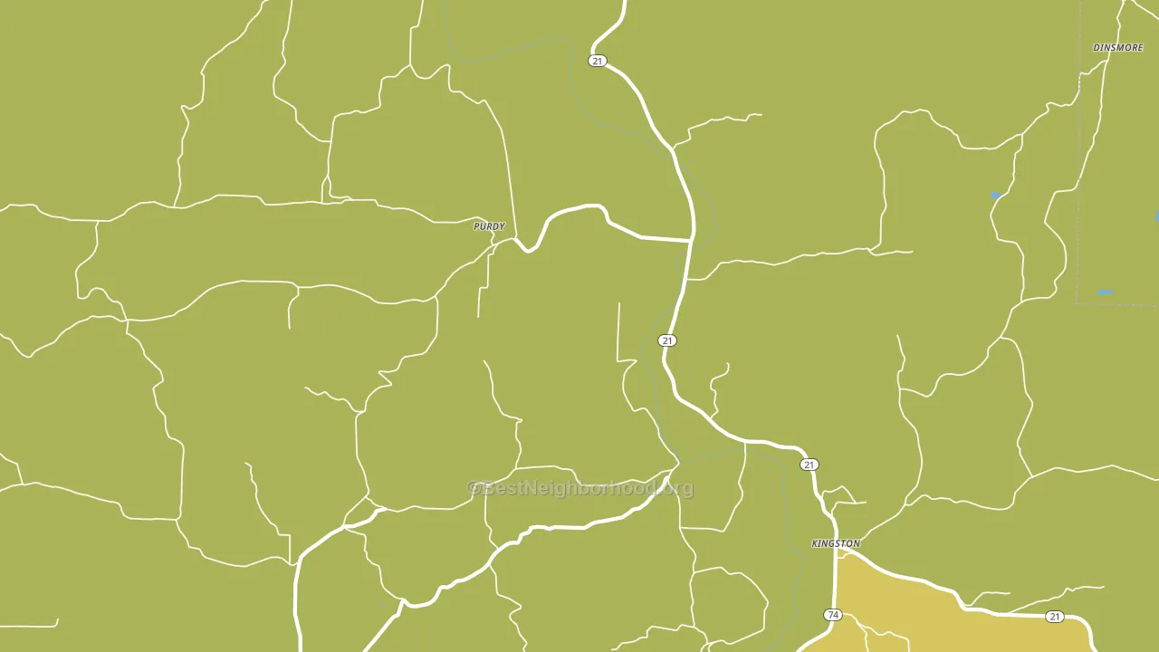 Purdy, AR block-group voter-turnout map