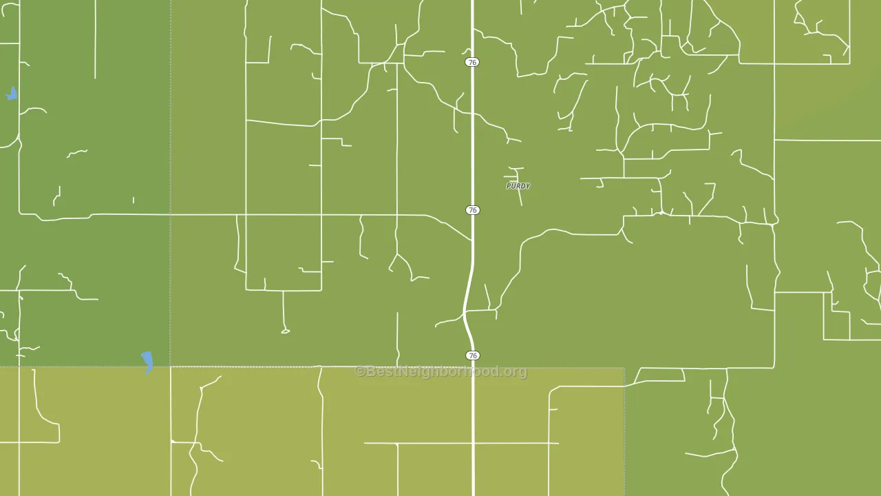Purdy, OK block-group voter-turnout map