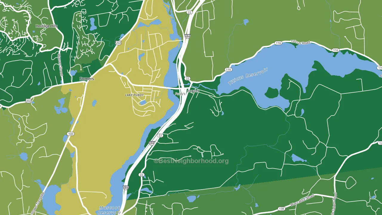 Purdys, NY block-group voter-turnout map