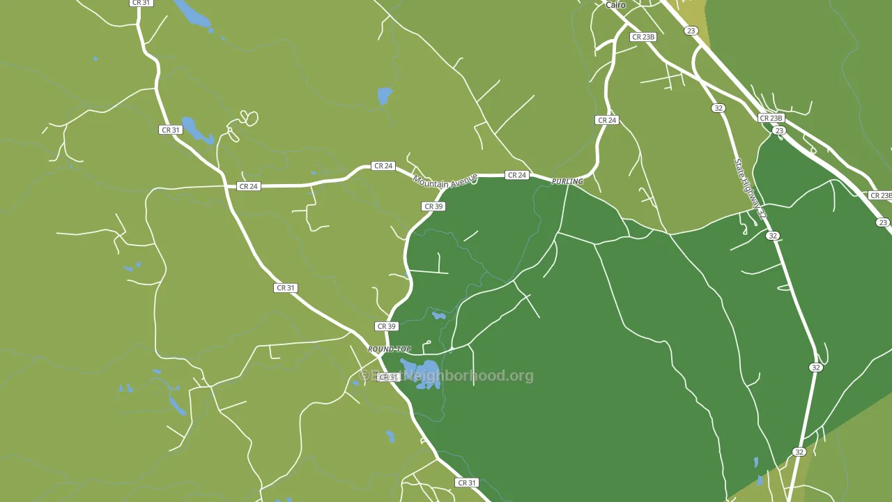 Purling, NY block-group voter-turnout map