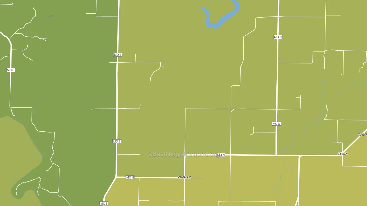 Purman, MO block-group voter-turnout map