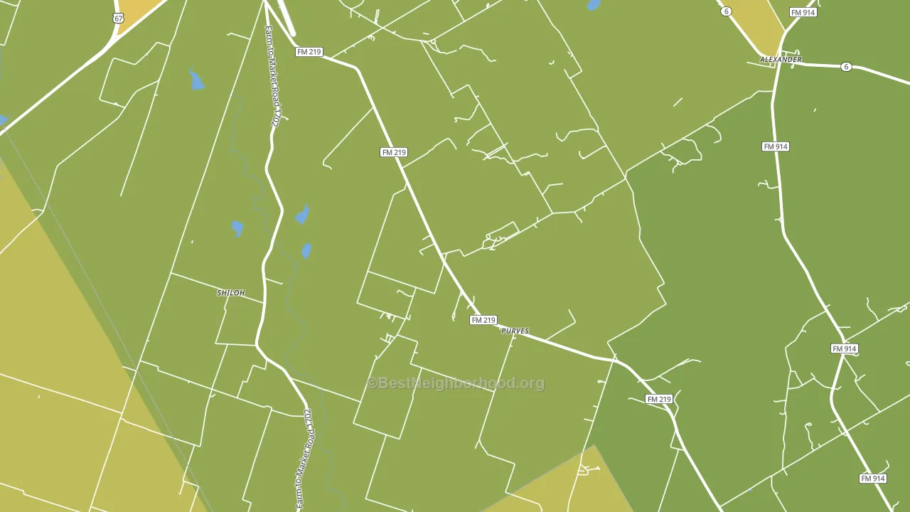 Purves, TX block-group voter-turnout map