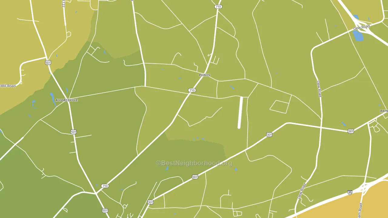 Purvis, NC block-group voter-turnout map