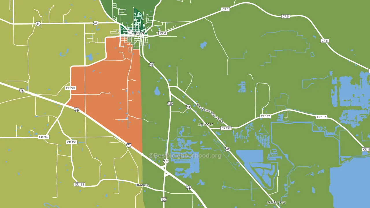 Purvis Still, FL block-group voter-turnout map