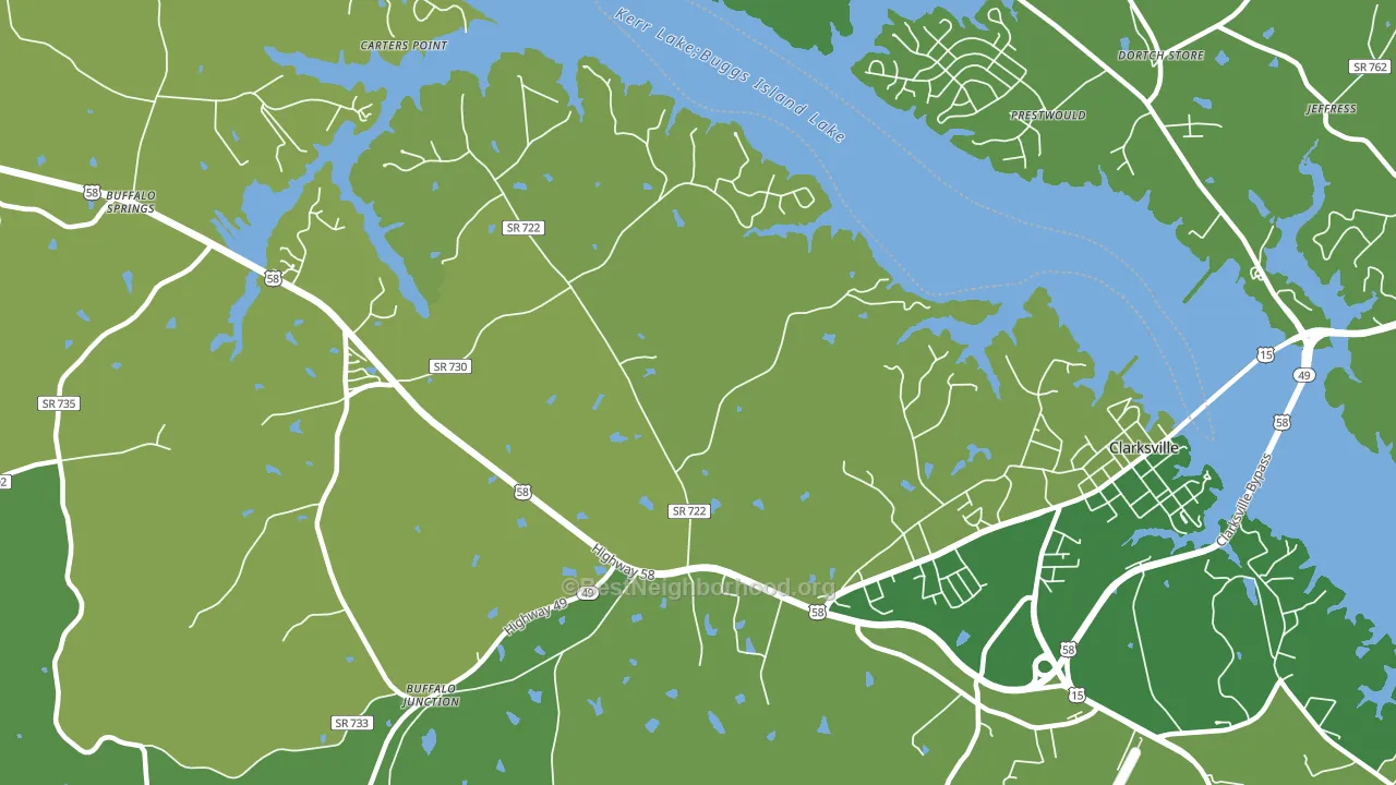 Puryear Corner, VA block-group voter-turnout map