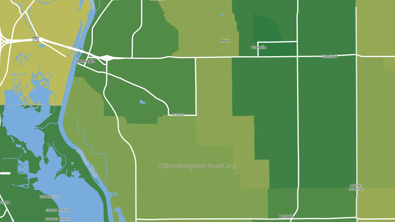 Putnam County, IL block-group voter-turnout map