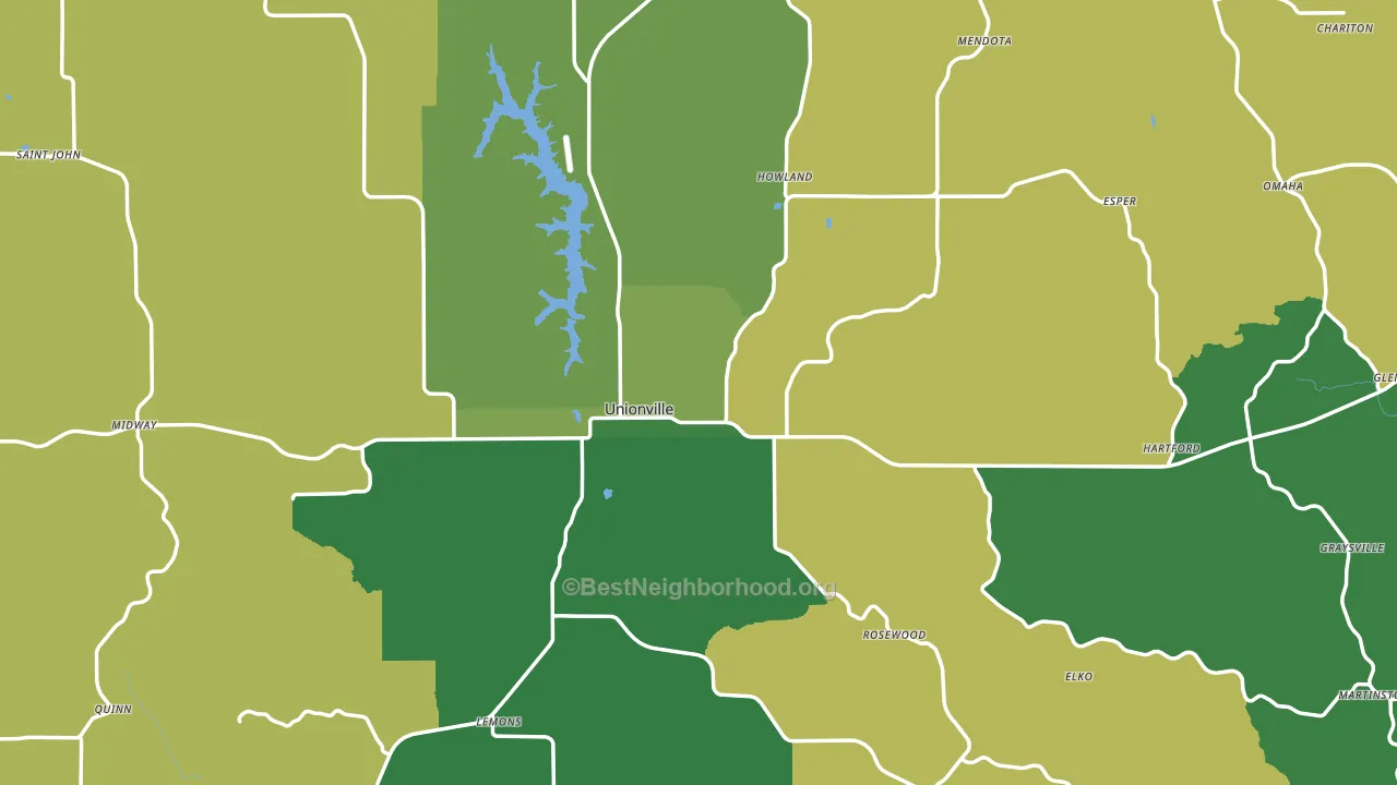Putnam County, MO block-group voter-turnout map