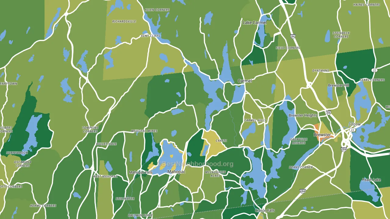 Putnam County, NY block-group voter-turnout map
