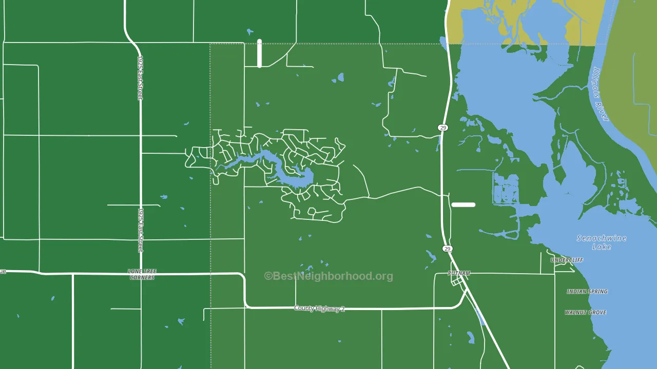 Putnam, IL block-group voter-turnout map