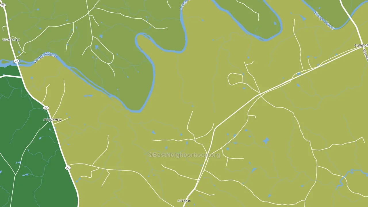 Putnam, NC block-group voter-turnout map